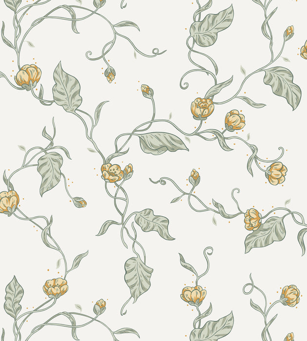 Sandberg Elmire Spring Green Wallcovering Sample WSB14000007