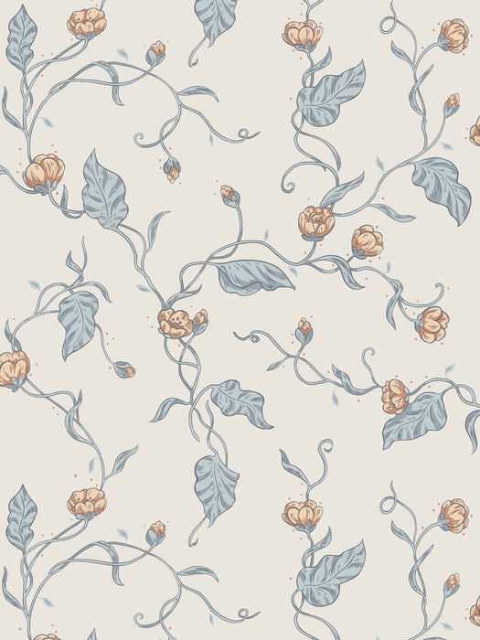Sandberg Elmire Soft Blue Wallpaper Sample WSB14000008