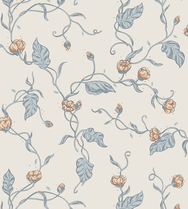 Sandberg Elmire Soft Blue Wallcovering Sample WSB14000008