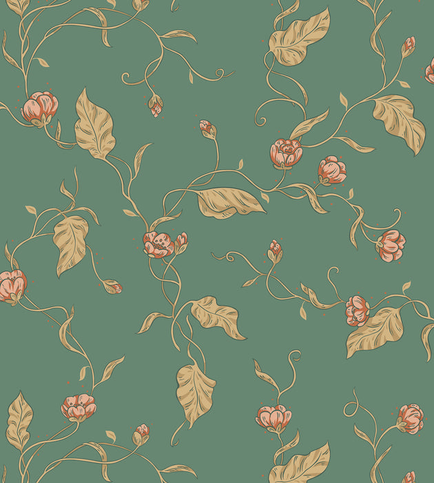 Sandberg Elmire Emerald Wallcovering Sample WSB14000009