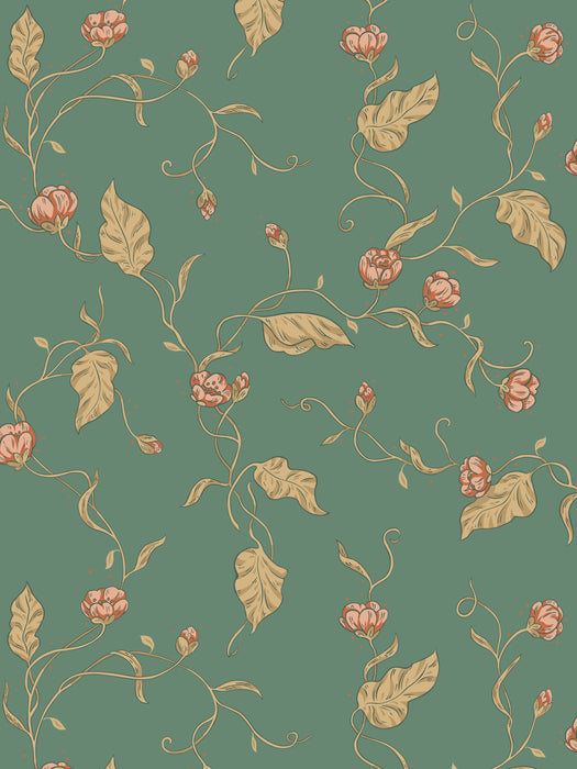 Sandberg Elmire Emerald Wallpaper WSB14000009