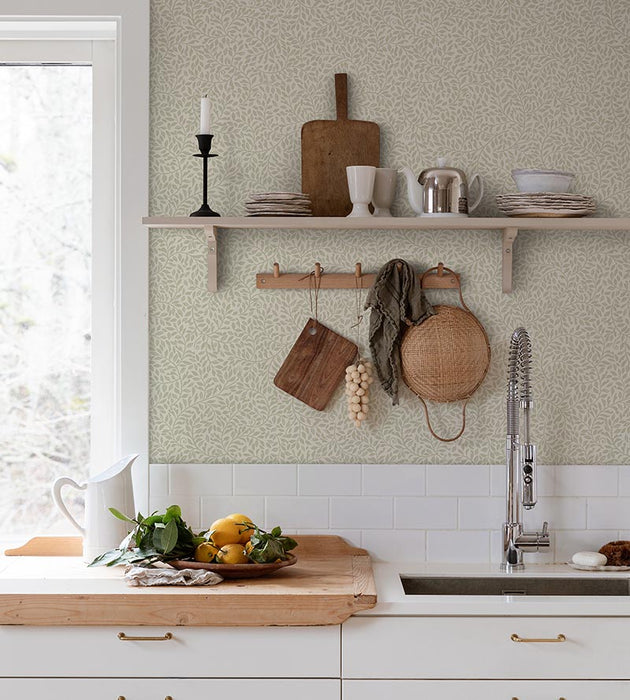 Sandberg Sigfrid Green Wallpaper Sample WSB04250018