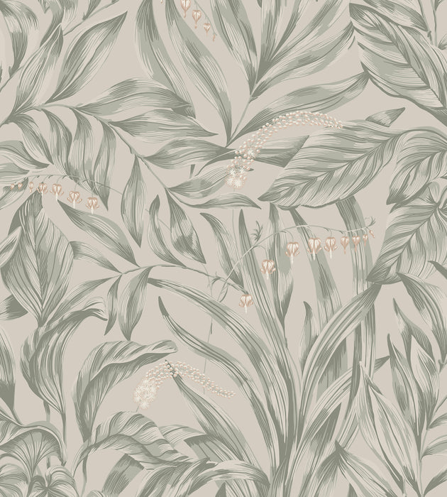 Sandberg Elin Sage Green Wallcovering Sample WSB08370018