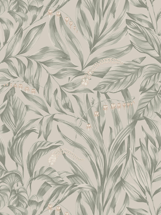 Sandberg Elin Sage Green Wallpaper Sample WSB08370018