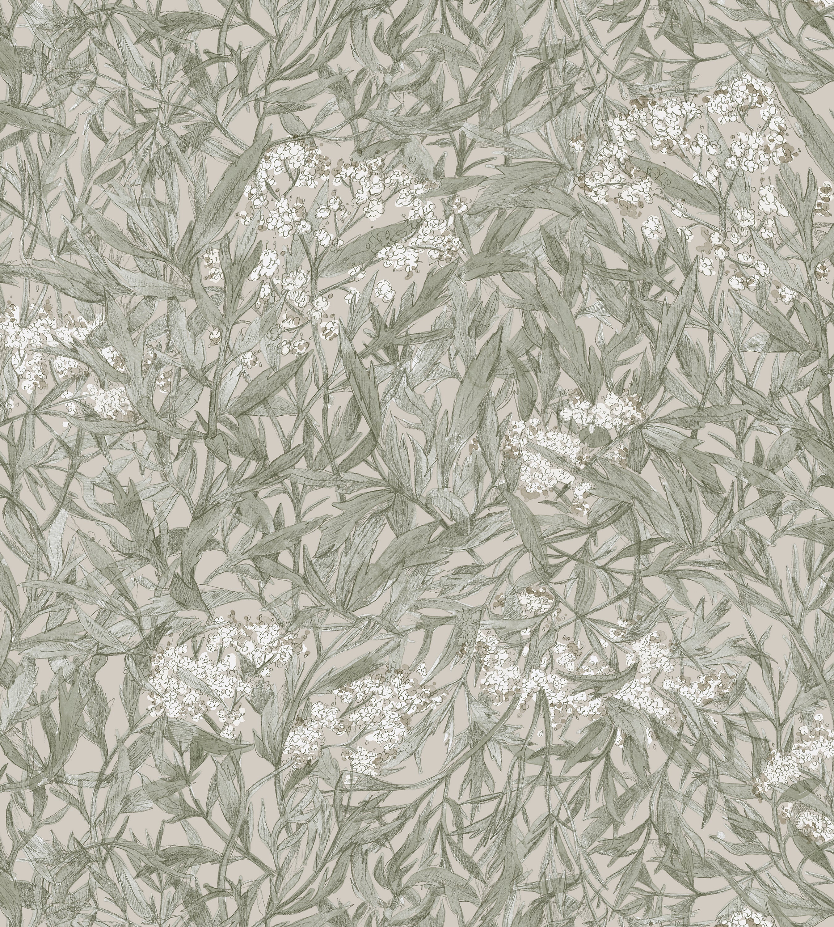 Sandberg Malin Sage Green Wallcovering Sample WSB02250028