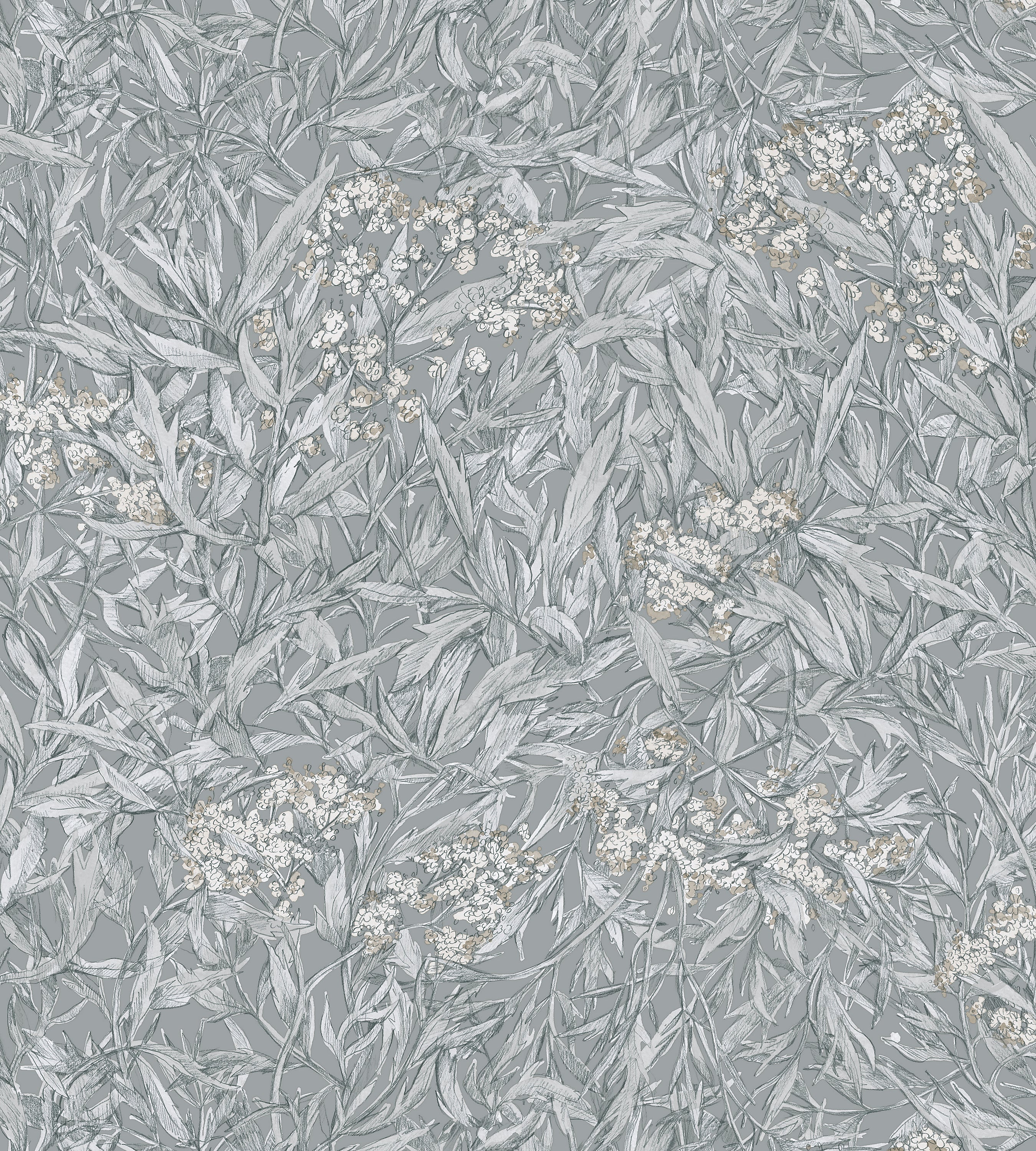 Sandberg Malin Mineral Grey Wallcovering Sample WSB02250031