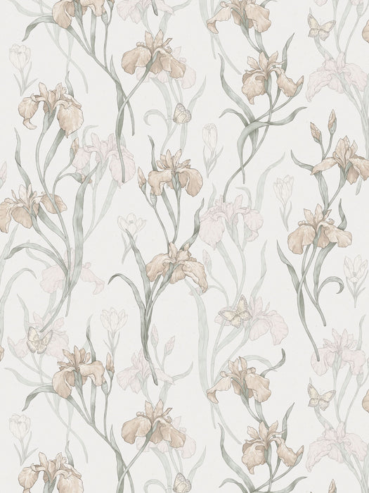 Sandberg Iris Powder Pink Wallpaper WSB010130035