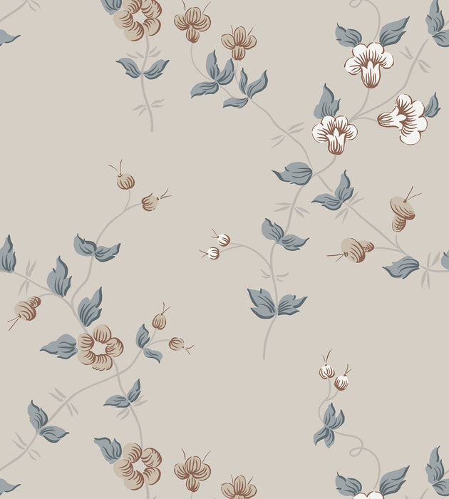 Sandberg Maria Indigo Blue Wallcovering Sample WSB08340036