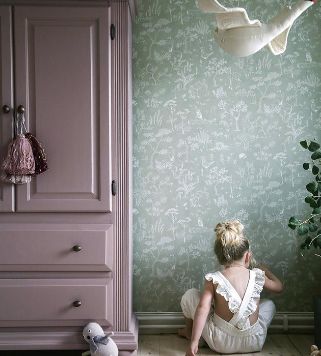 Sandberg Hollie Pistachio Wallpaper Sample WSB02320038