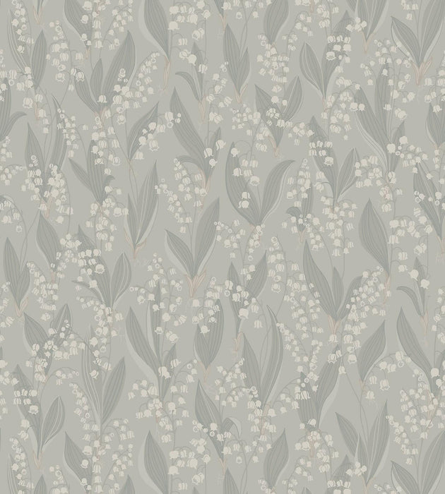 Sandberg Liljekonvalj Sage Green Wallcovering Sample WSB04790038