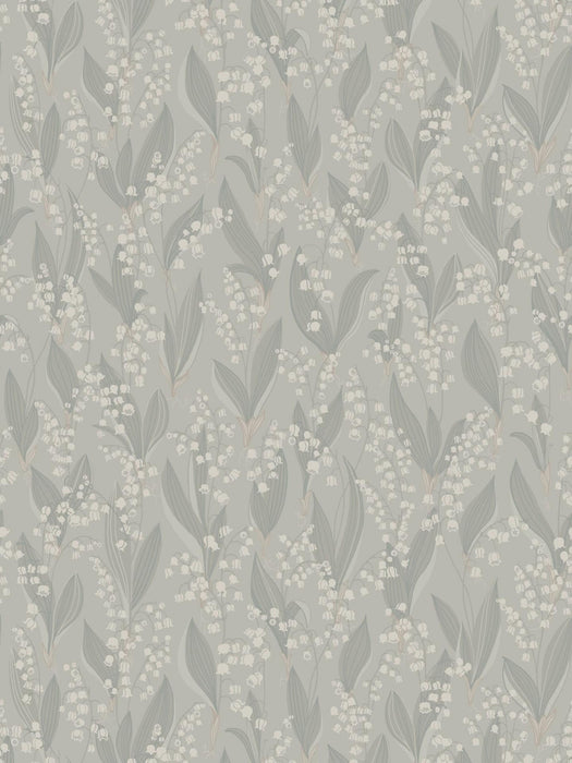Sandberg Liljekonvalj Sage Green Wallpaper Sample WSB04790038