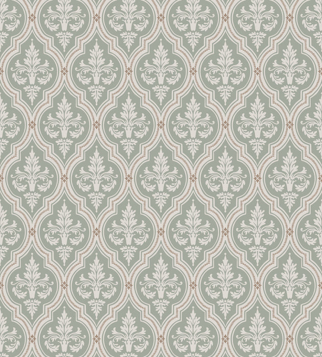 Sandberg Lillie Garden Green Wallcovering Sample WSB08290038