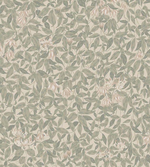 Sandberg Linnea Garden Green Wallcovering Sample WSB08380038