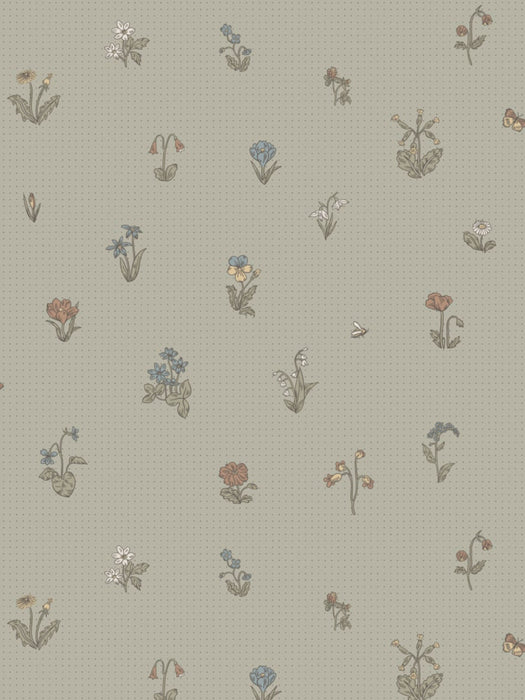 Sandberg Maja Sage Green Wallpaper Sample WSB08410038