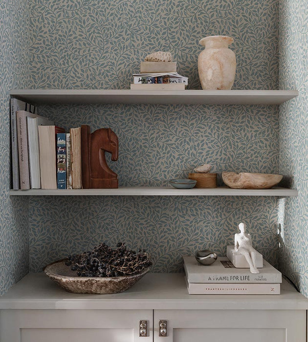 Sandberg Sigfrid Blue Wallpaper Sample WSB04250046