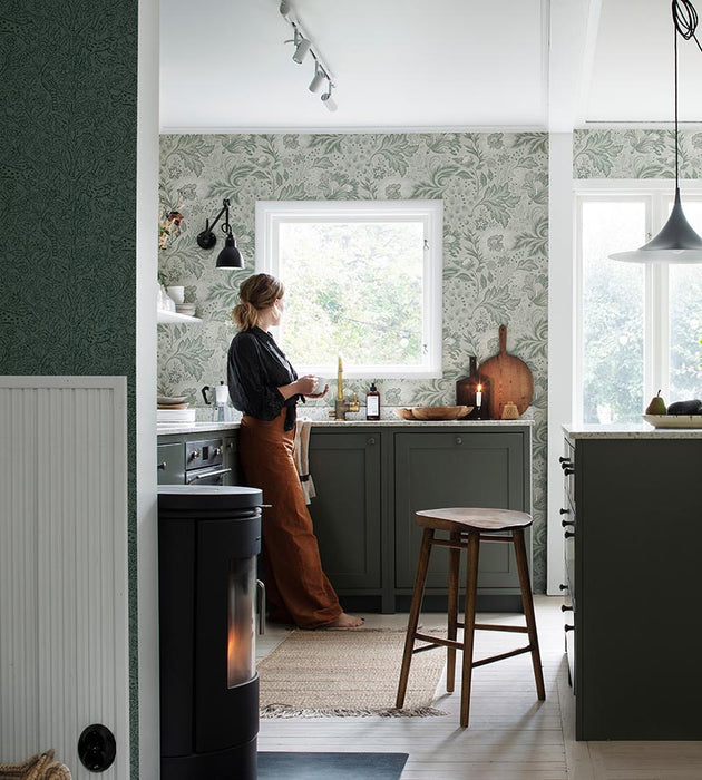 Sandberg Ava Pistachio Wallpaper Sample WSB04000048