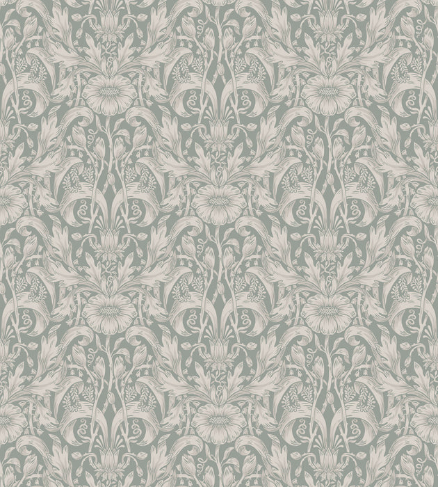 Sandberg Emil Garden Green Wallcovering Sample WSB08350048