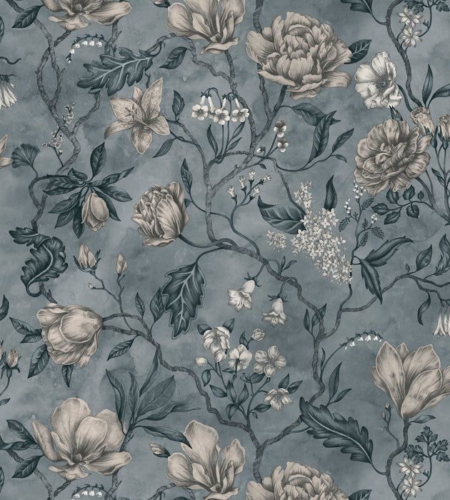 Sandberg Linda Misty Blue Wallcovering Sample WSB02440056