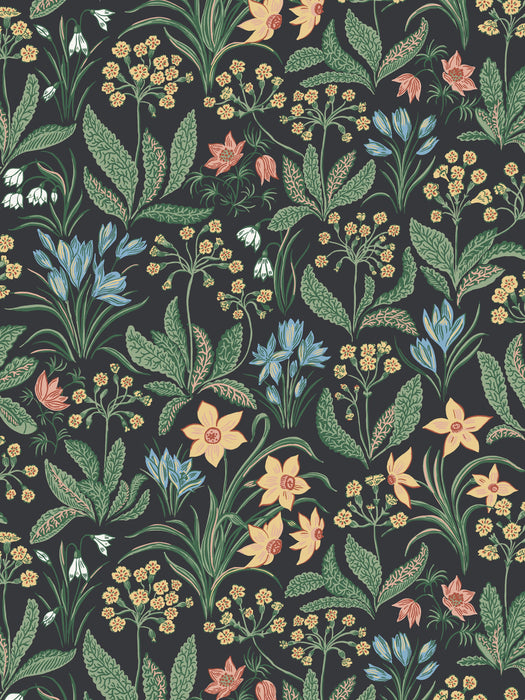 Sandberg Huset I Solen Charcoal Wallpaper Sample WSB010150061