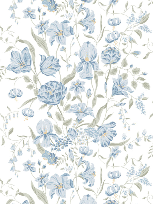 Sandberg Karins Bukett Sky Blue Wallpaper Sample WSB10160062
