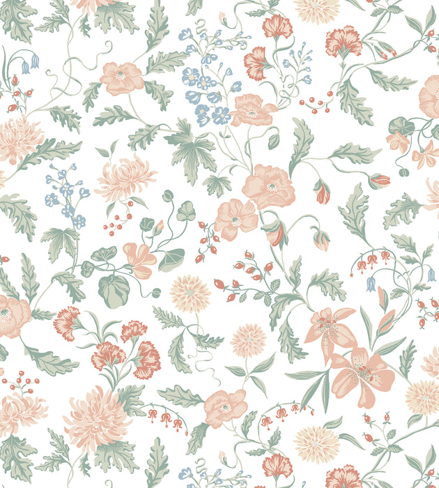Sandberg Till Karin Spring Green Wallcovering Sample WSB010160066