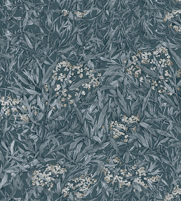 Sandberg Malin Indigo Blue Wallcovering Sample WSB02250066