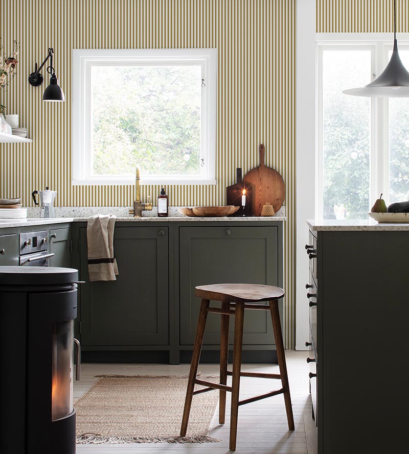 Sandberg Estelle Mustard Wallpaper WSB08260072