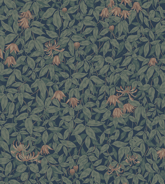 Sandberg Linnea Midnight Blue Wallcovering Sample WSB08380076