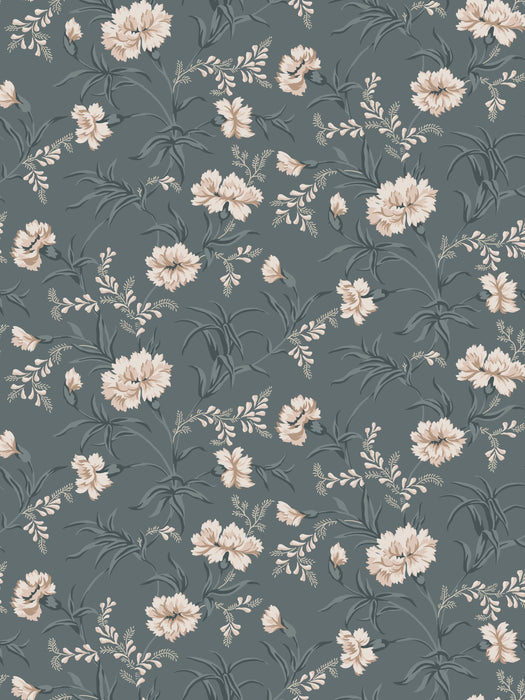 Sandberg Emilie Petrol Wallpaper Sample WSB08320077