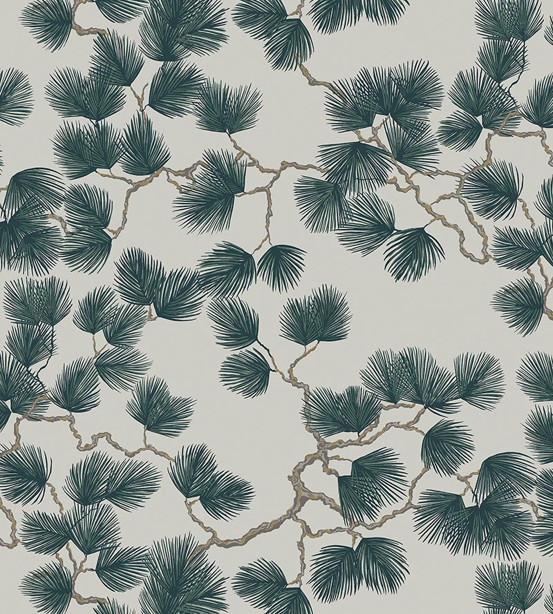 Sandberg Pine Green Wallpaper Sample WSB08040078