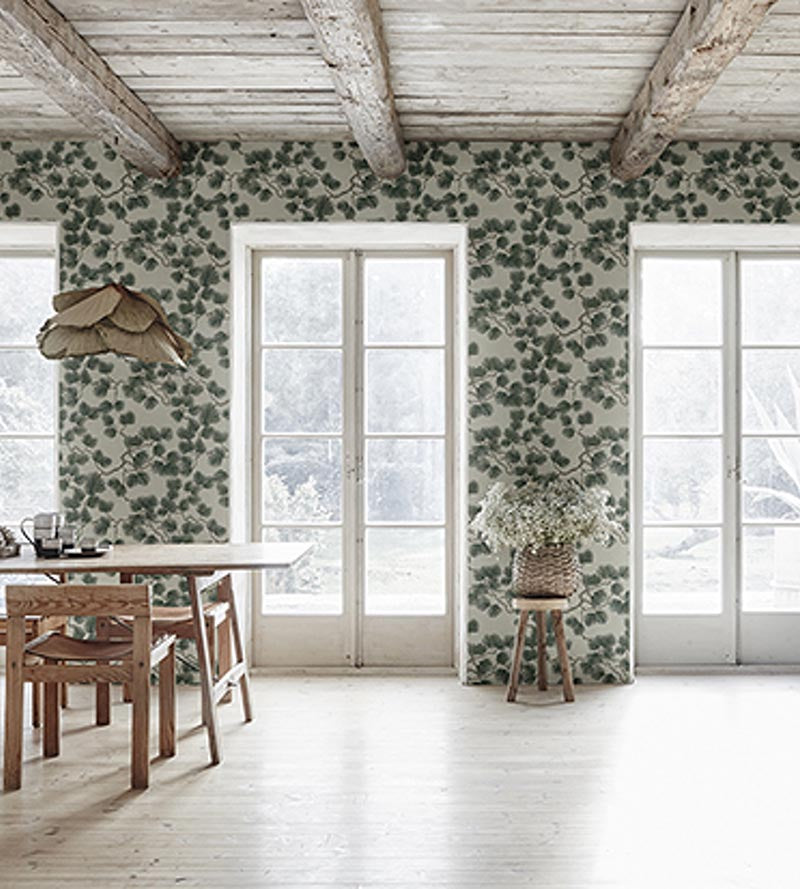 Sandberg Pine Green Wallpaper Sample WSB08040078