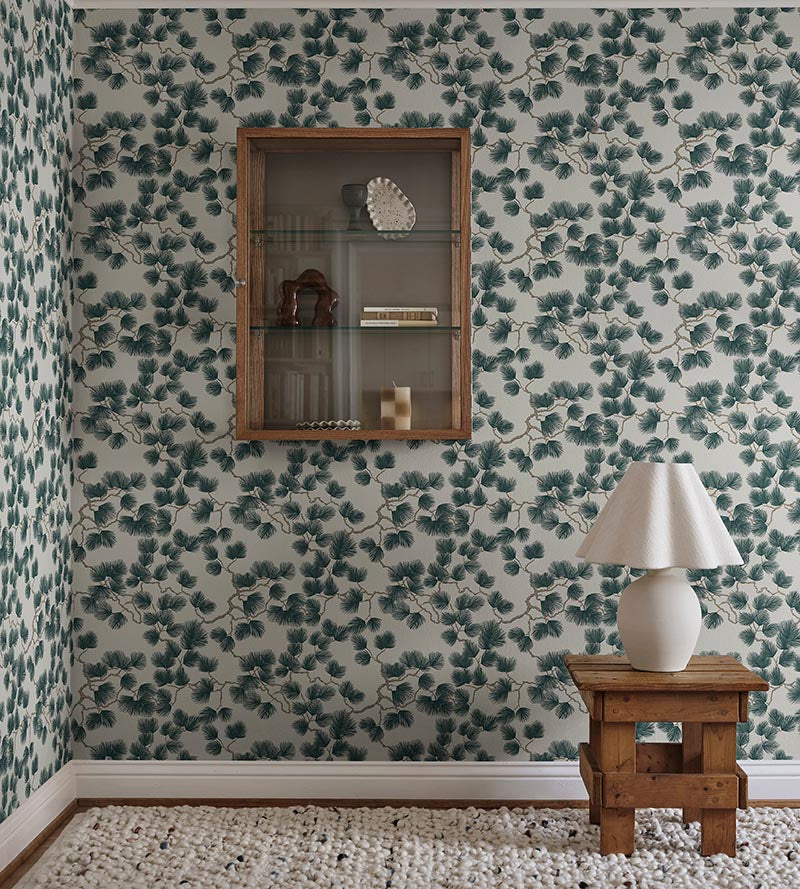 Sandberg Pine Green Wallpaper Sample WSB08040078