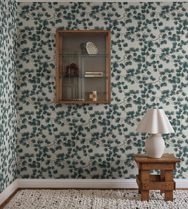 Sandberg Pine Green Wallpaper Sample WSB08040078