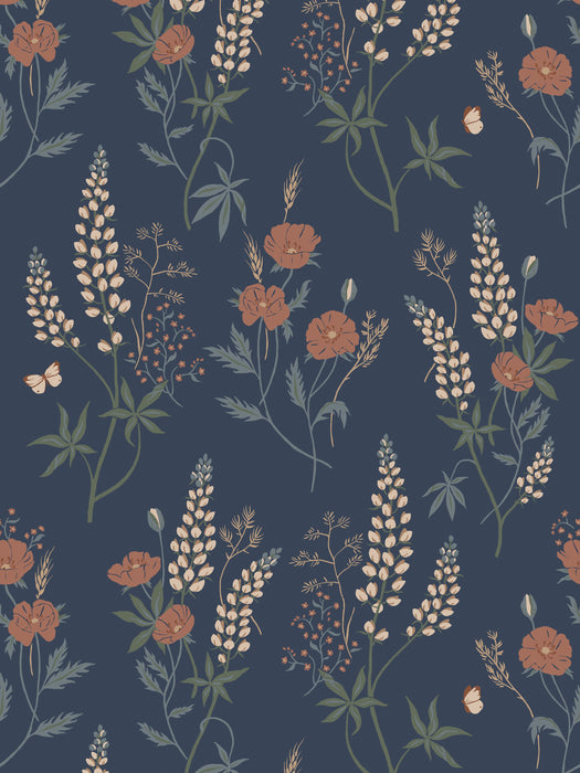 Scalamandre Emma Classic Blue Wallpaper WSB04270085