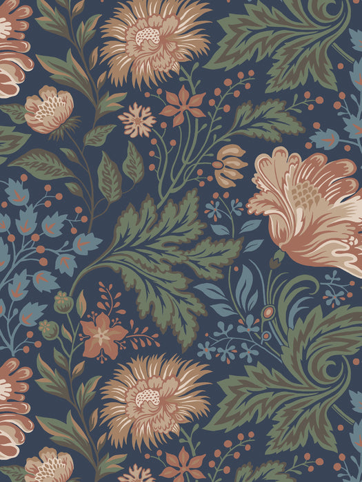 Scalamandre Ava Classic Blue Wallpaper WSB04000086