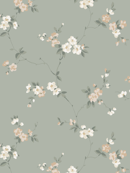 Scalamandre Engla Sage Green Wallpaper Sample WSBENGLA0088