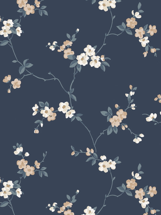 Scalamandre Engla Classic Blue Wallpaper Sample WSBENGLA0092