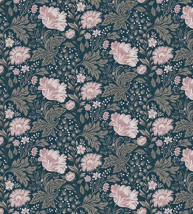 Sandberg Ava Dark Blue Wallpaper Sample WSB04000096