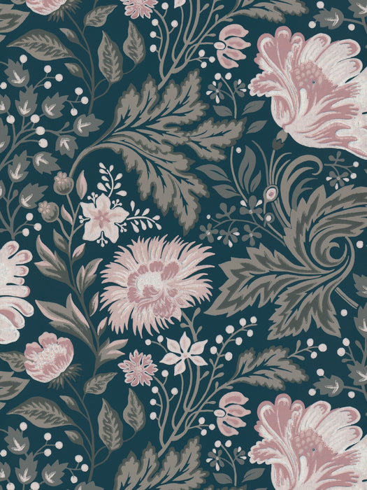 Scalamandre Ava Dark Blue Wallpaper Sample WSB04000096