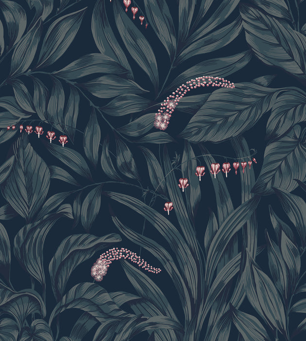 Sandberg Elin Midnight Blue Wallcovering Sample WSB08370096