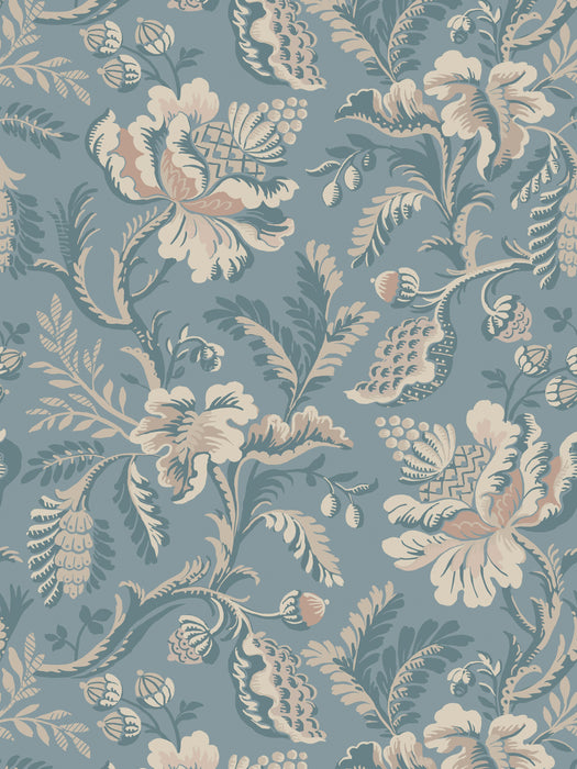 Sandberg Daphne Misty Blue Wallpaper Sample WSBDAPHNE0239