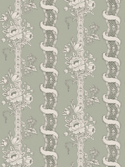 Scalamandre Alexandra Sage Green Wallpaper Sample WSBALEXANDRA249