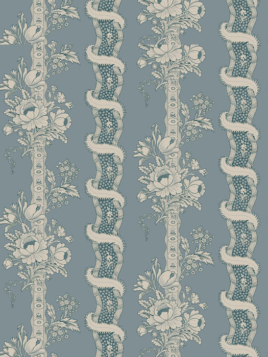 Scalamandre Alexandra Misty Blue Wallpaper WSBALEXANDRA250