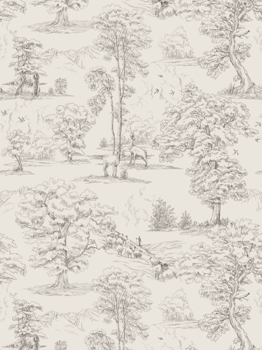 Scalamandre Montfort Graphite Wallpaper WSBMONTFORT0256