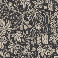 Scalamandre Fig Garden Charcoal Wallpaper WSBFIG0257