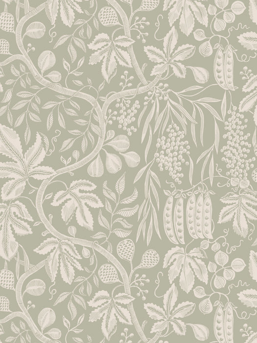 Scalamandre Fig Garden Garden Green Wallpaper Sample WSBFIG0259