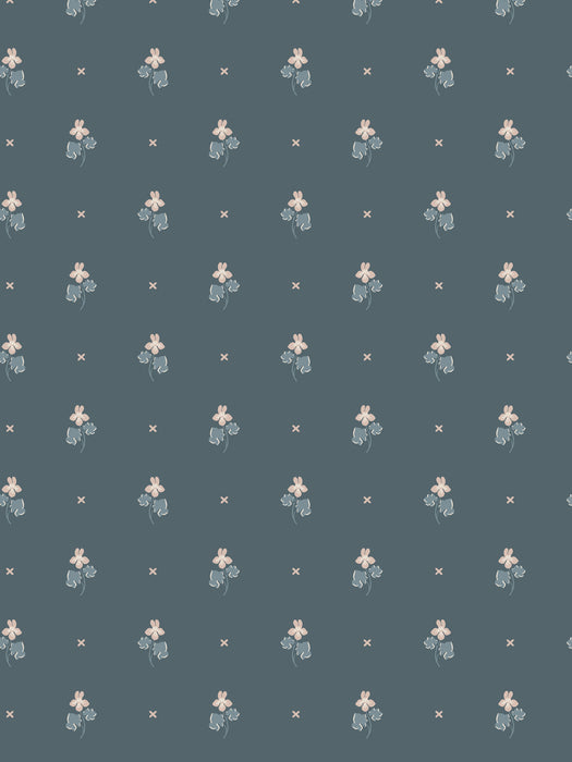 Scalamandre Mimi Indigo Blue Wallpaper WSBMIMI0269