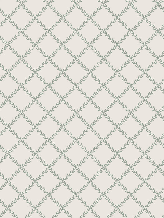 Scalamandre Trellis Forest Green Wallpaper WSBTRELLIS0304