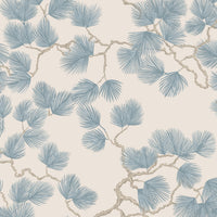 Scalamandre Pine Misty Blue Wallpaper WSB08040328