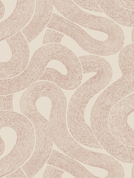Scalamandre Zen Terracotta Wallpaper Sample WSB08050329